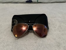 Ray-Ban RB3025 Aviator Large Metal sunglasses with pink mirror lenses