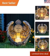 Solar Garden Angel Statue Light   Praying Guardian for Tranquil Memorial Decor
