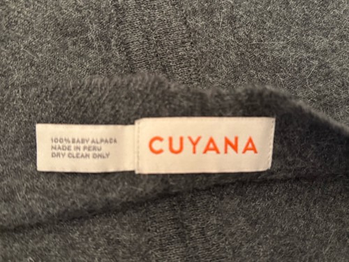 CUYANA 100% Baby Alpaca Smoky Gray OS Infinity Scarf Peru Peruvian Reversible EC - Picture 3 of 5