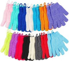 30 Pcs Exfoliating Gloves for Shower 15 Colors Body Exfoliator Glove with