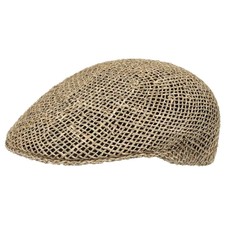 LIPODO Basic Strohflatcap Flatcap Strohcap So...
