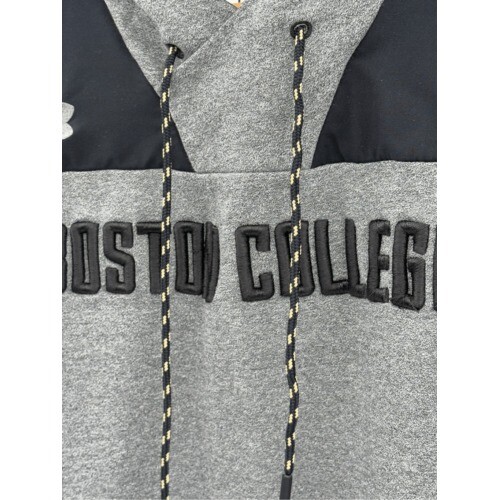 Under Armour Hoodie Sweatshirt Boston College Men Large Gray Black Pullover - Picture 9 of 10
