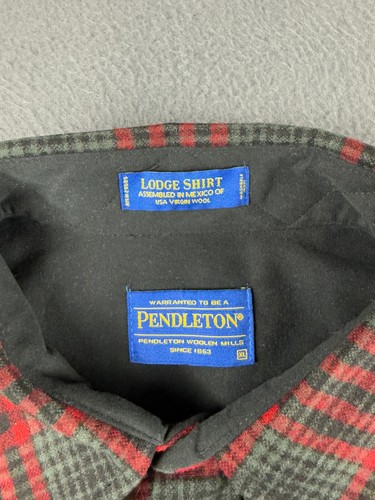 Pendleton Shirt Men's XL Red Lodge Flannel 100% Wool Vintage Lumberjack Outdoor* - Picture 4 of 12