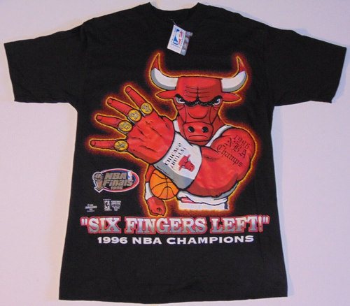Neu Etikett 1996 Vintage Chicago Bulls T-Shirt Made in USA Rap Tee Michael Jordan