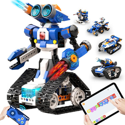 Apitor Robot J Creative Robot Building Kit, 6-in-1 Programmable App Remote Co...
