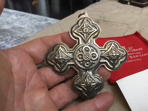 Authentic Reed & Barton Sterling Silver Lt Ed Christmas Cross Ornaments-2 - Picture 4 of 7