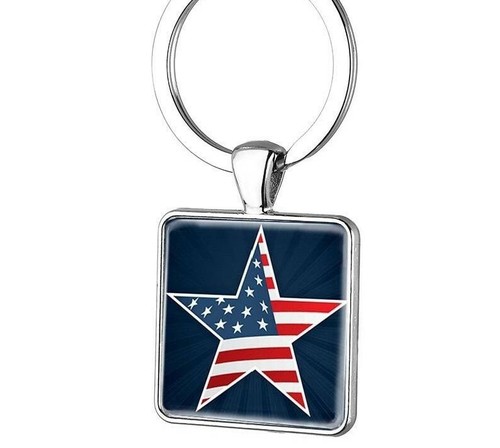 Llavero Bandera de Estados Unidos Águila Metal Símbolo de América Llavero Dije Estatua Aro Lazo - Imagen 3 de 12