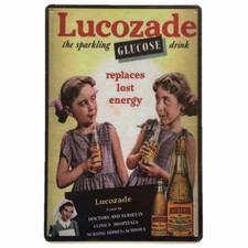 لوحة معدنية Lucozade Retro