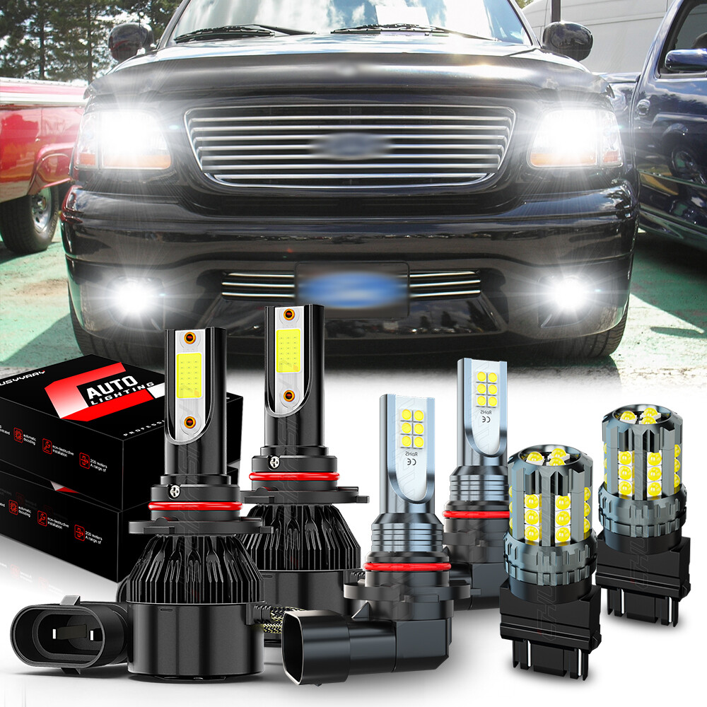 Para For Ford F 150 1999 2000-2003 faro LED+luz antiniebla+luces