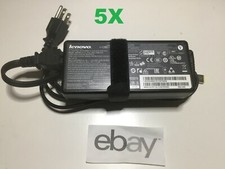 LOT OF 5 Lenovo 135W 20V 6.75A AC Power Adapter Charger Rectangle Slim Tip