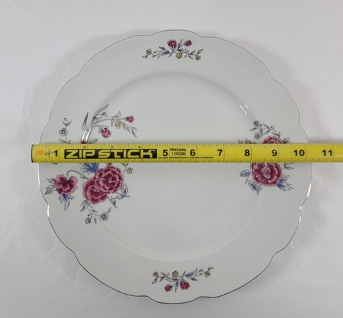 Vintage POLISH BONE CHINA Cmielow Porcelain Plate PEONY BLOSSOMS 🔥 Set Of 2 - Picture 9 of 20