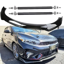 Front Bumper Lip Body Kit Spoiler Splitter Glossy Black For Kia Forte GT Line