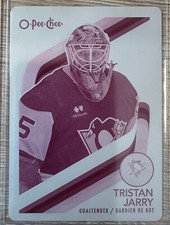 2023-24 OPC HOCKEY TRISTAN JARRY RETRO MAGENTA PRINTING PLATE 1/1 #169