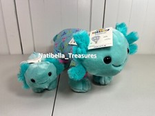 NEW Build A Bear Mint Green Axolotl 18" Long w/ Pajamas and Mini Buddy 9"