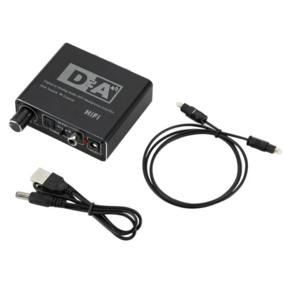 Optical Coaxial Digital to Analog Audio Converter HiFi RCA Amplifier Decoder