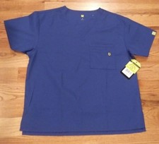 NWT WonderWink Unisex Alpha V-Neck Scrub Top 6006A GBL Royal Blue size Medium M