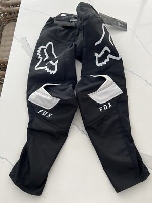 Fox Racing 180 MX Racing Pants 8-24 Black & White Brand New With