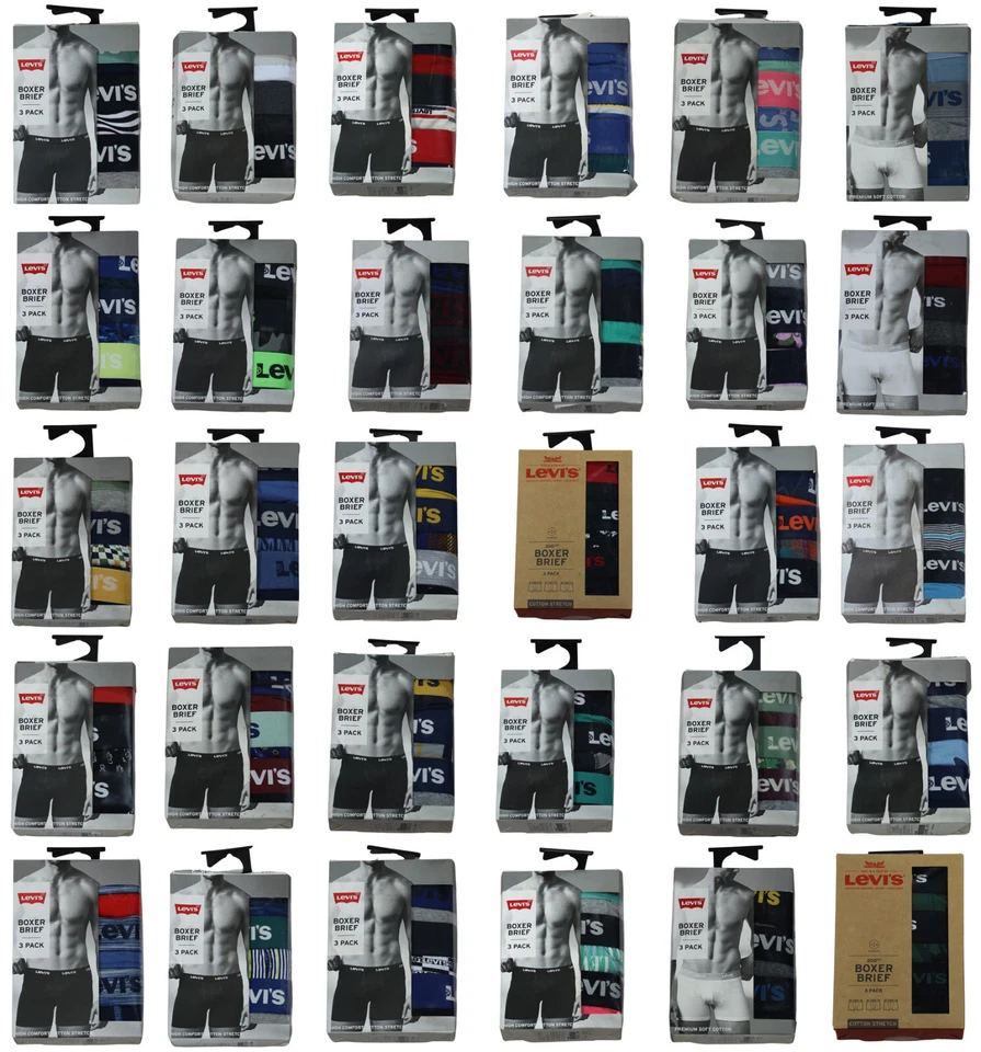 Levi's 3-Pack Boxer Briefs High Comfort Men's Underwear NIB Pick Color/Size