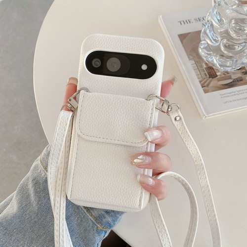 Crossbody Strap Card Leather Case For Google Pixel 9 8 Pro XL 7 6 9 Pro 8A Cover - Picture 8 of 20
