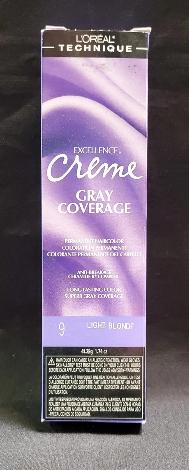 L'OREAL Gris Crema Cobertura 9 Rubio Claro 1.74 (Paquete de 2) OZ y 8oz 30 Vol Oreor Foto 2 de 3