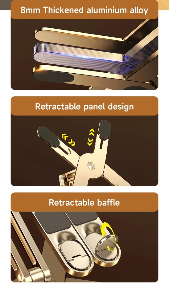 360° Rotating Laptop Stand with Heat Dissipation - Foldable Holder