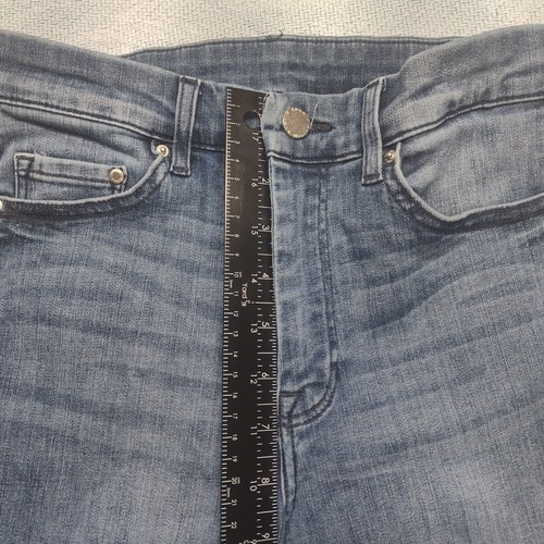 Denim & Denim & Denim blue jeans mini flare high waist stretch 26 x 30 women's - Picture 7 of 14