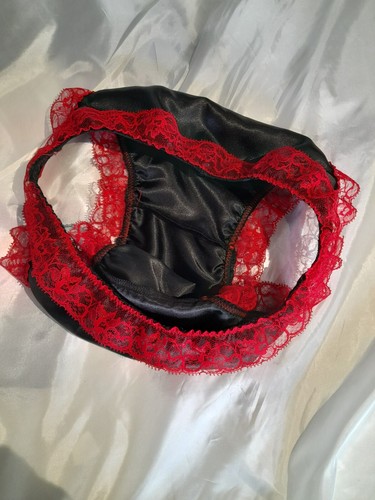 Ladies Satin Bikini Knickers Frilly Woman's Panties DOUBLE SATIN Size 8 -28 - Picture 14 of 33
