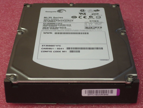 Seagate 500GB 7.2K 4Gb Dual Channel FC FATA NL35 Hard Drive ST3500071FC - Afbeelding 3 van 4