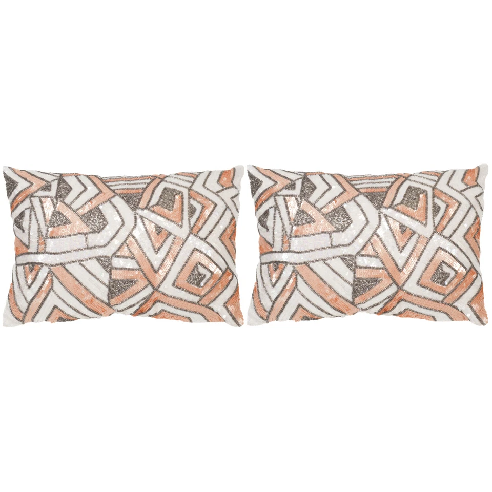 SAFAVIEH Ricci Art Deco Pillow Set of 2 | Organza | - Image 2 of 2