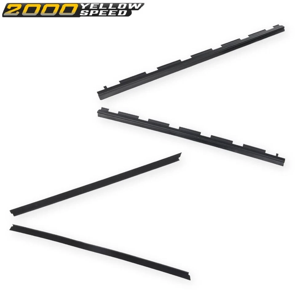 4PCS Fit for Chevy Truck Inner & Outer Window Sweep Felt Seal Weatherstrip Kit  - Image 3 of 4