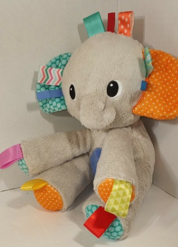 INICIOS BRILLANTES - ETIQUETAS - Juguete bebé de peluche gris elefante amoroso - Imagen 6 de 12