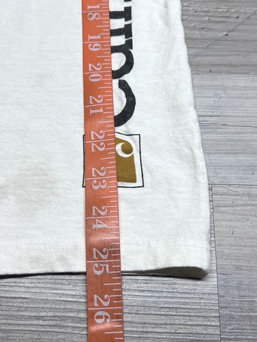 Carhartt Graphic T-Shirt Youth Size XL Short Sleeve Logo Spell Out White - Picture 7 of 7