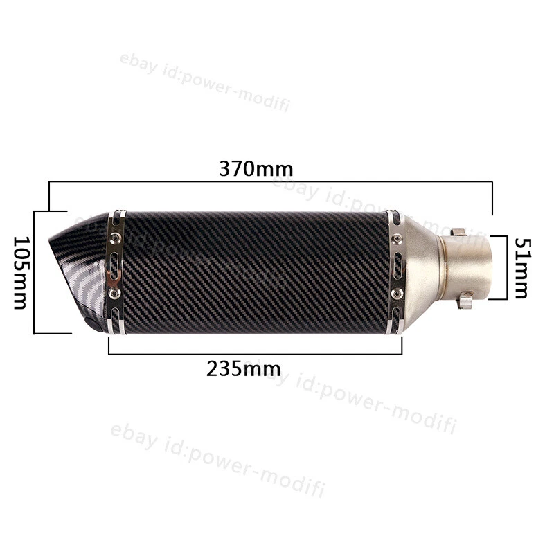 Slip para Suzuki GSXS750 GSX750 pontas pretas sistema de tubulação silenciador de escape médio - Imagem 2 de 4