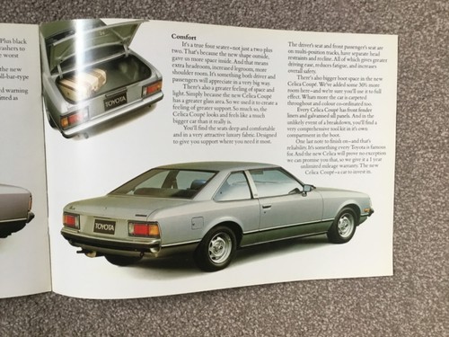 RARE Vintage Toyota Celica Coupe 7-page glossy sales brochure Sept 1978 - Picture 7 of 10
