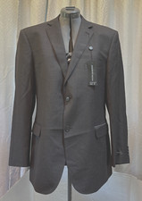 Andrew Fezza Mens Blazer 42R Gray Lined 2 Button Suit Jacket W/tags