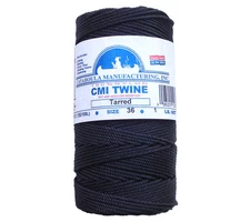 Catahoula No 36 Tarred Twisted Bank Line 1 lb Spool 491 ft Nylon AA Seine Twine