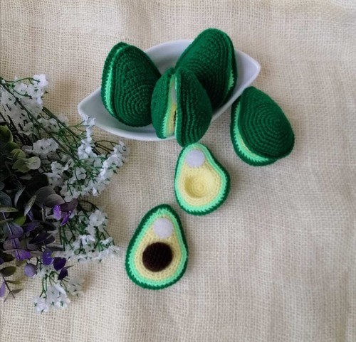 Handmade Crochet Fruits Vegetables Amigurumi Soft Toy Kids Learning Toys - Picture 18 of 21