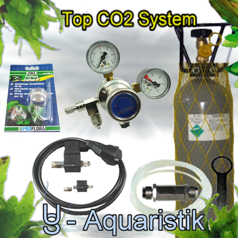 US-AQUARISTIK CO2 Anlage 2kg ca. 400 l mit Nachtabschaltung.inline - Set-US5