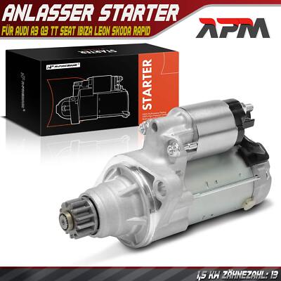 Anlasser Starter 1,5 KW 13 Zähnez. für Audi A3 Q3 Seat Ibiza Skoda Rapid VW Golf