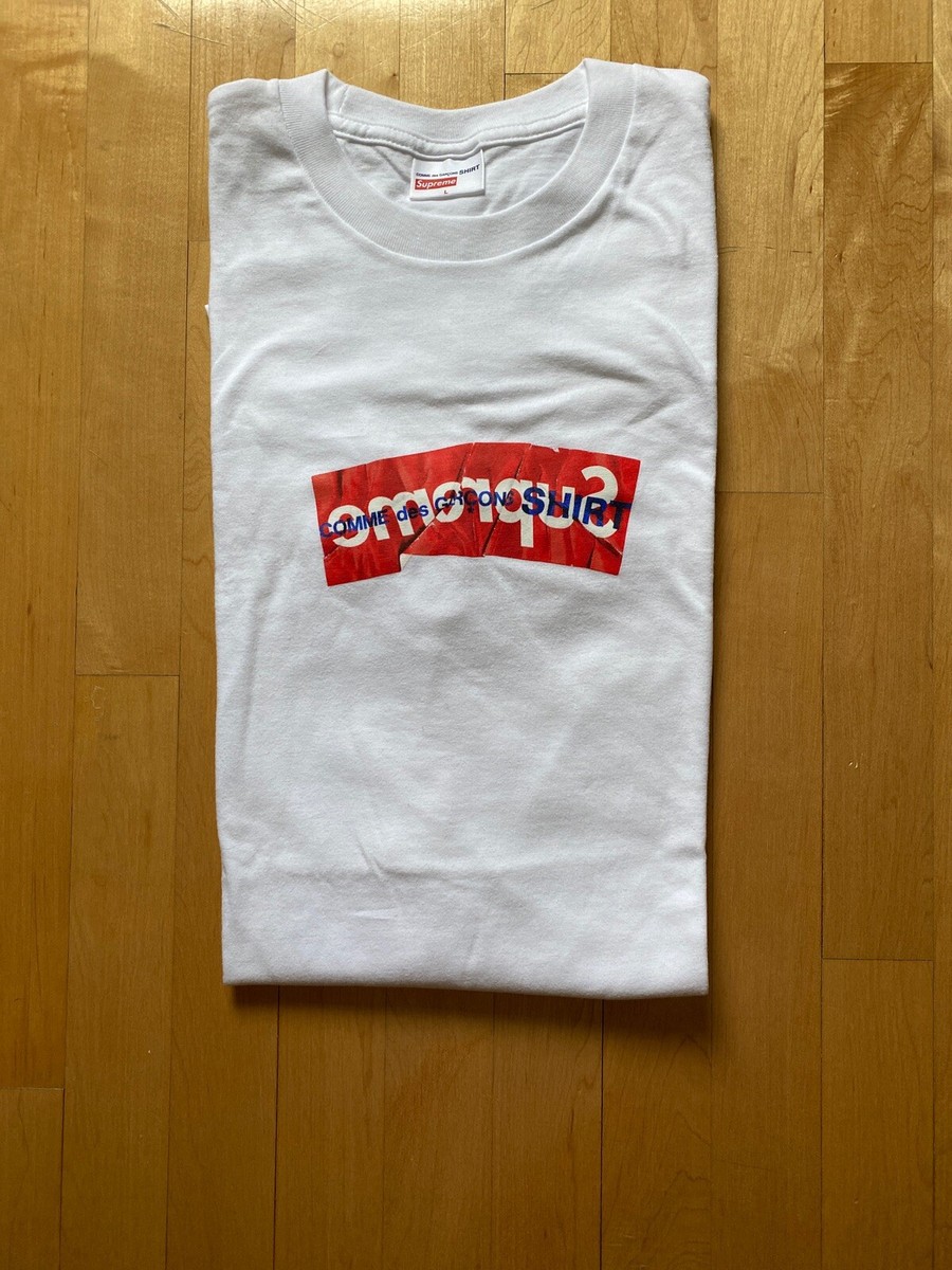 Tシャツ・カットソー SS17 SUPREME CDG COMME DES GARCONS BOX LOGO TEE WHITE S-XL Supreme Comme Des Garcons CDG Shirt Box Logo Tee White SS17