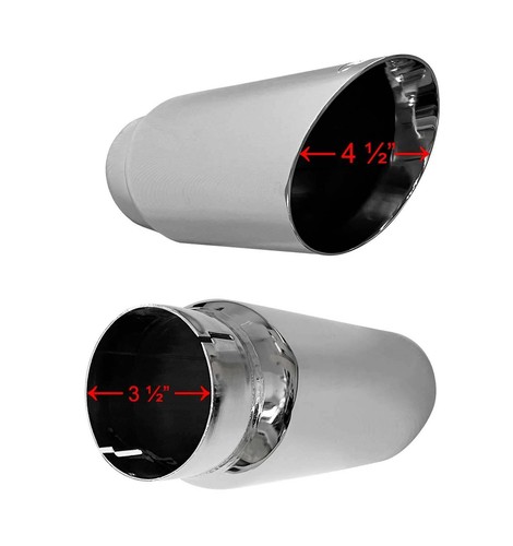 2017-2025 Super Duty OEM Ford Performance M-5260-CT3 Chrome 4.5" Exhaust Tip - Picture 2 of 3