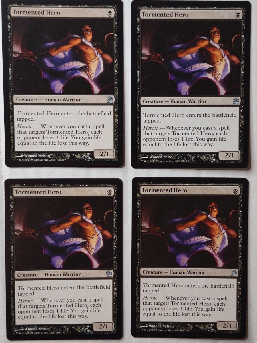 MTG 4x Tormented Hero x4 NM Theros Magic the Gathering Playset
