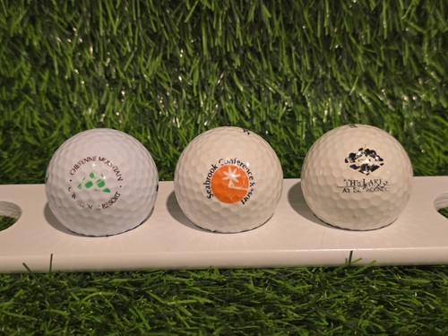 3 Pack Golf Course / Country Club Logo Balls (imperfect logos) A-AAA Condition
