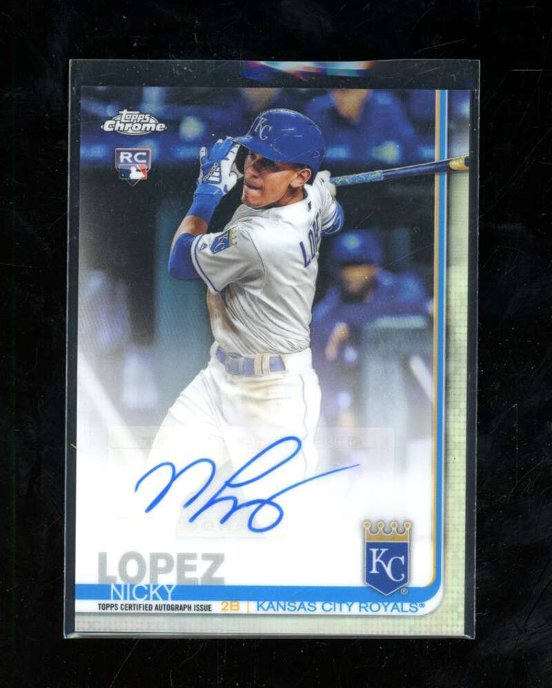 2019 Topps Chrome Update Nicky Lopez Rookie Autograph Auto Royals RC Y2561