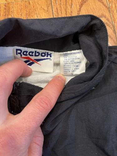 Giacca a vento Reebok pista cappotto donna grande nylon retrò lotto 2 vintage anni 90 - Foto 2 di 9