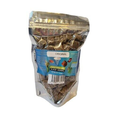 Dried Australia Black Worms Loose and Cubed Blackworms Fish Food 4 Sizes - Picture 8 of 12