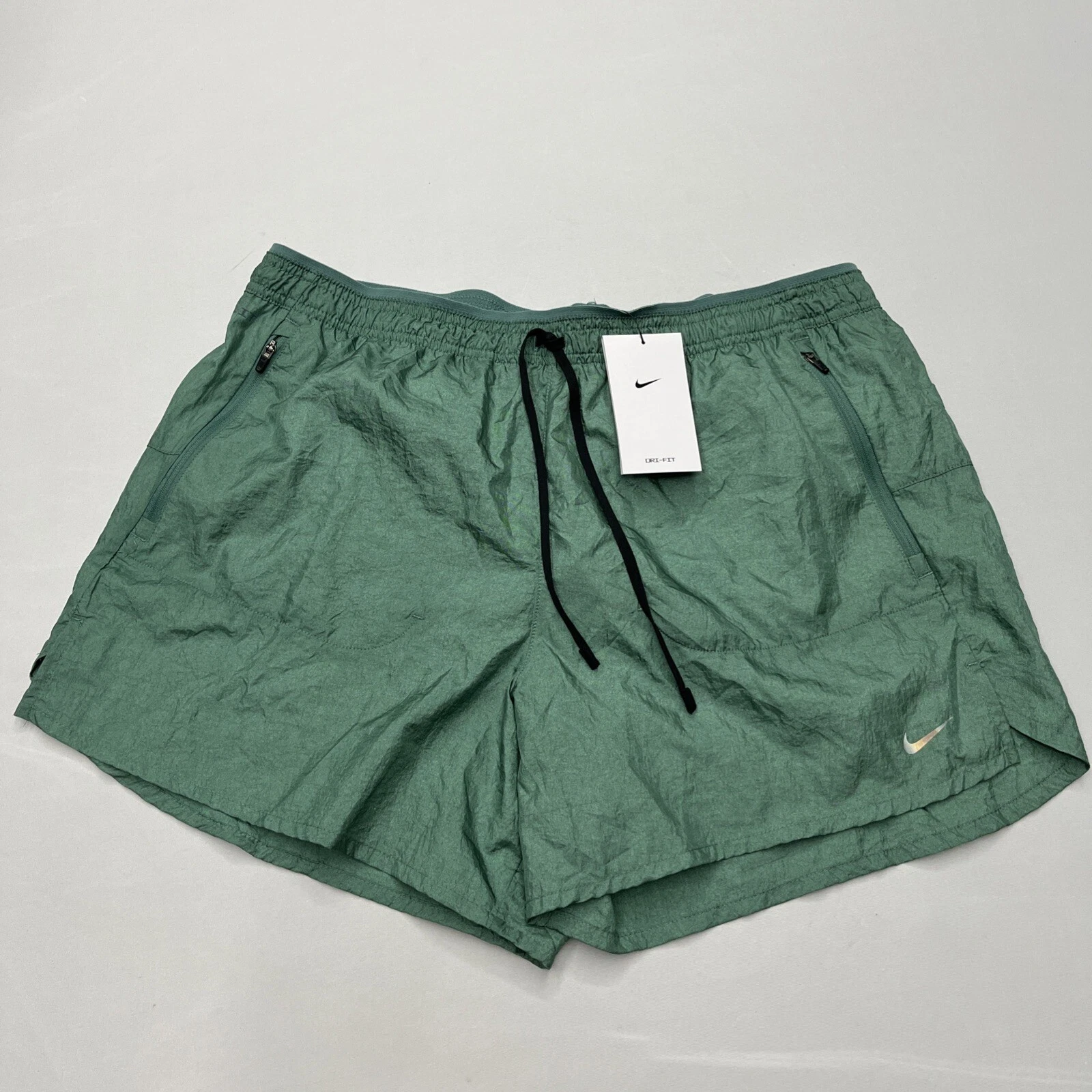 NEW MENS SZ XL NIKE STRIDE RUNNING DIVISION 5" SHORTS 2in1 GREEN FN3391 361