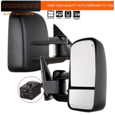 MIROZO For 1999-2002 Chevy Avalanche 1500 GMC Side Tow Mirrors Power Heated Pair