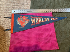 1964-65 New York World's Fair Pennant Unisphere Presented by United States Steel