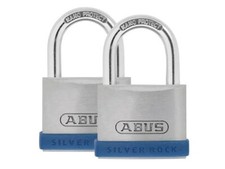 Image of Abus Mechanical 40mm Silver Rock™ 5 Padlock Twin Pack